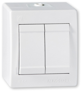 Vypínač povrchový č5 ip44 bílý